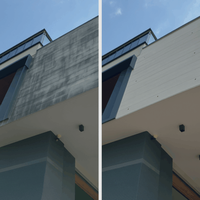 facade cleaning service before after by Fixinguru singapore